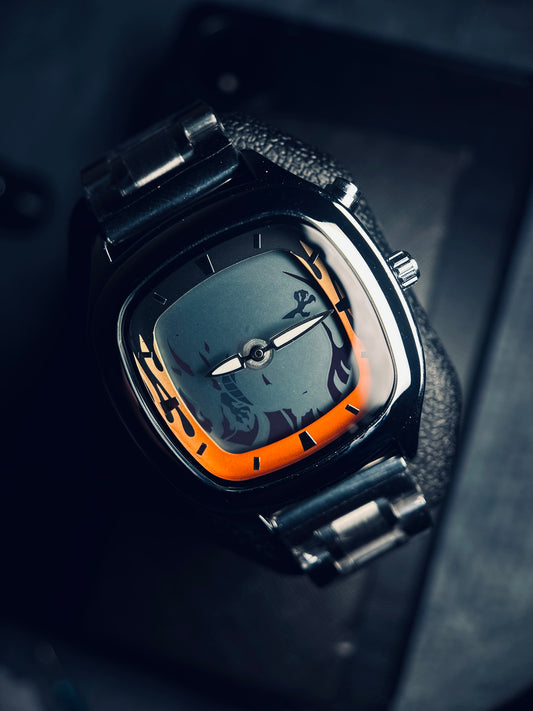 F- DRAGON   |  FLAME RETRO Y2K WRIST WATCH SQUARE DIAL