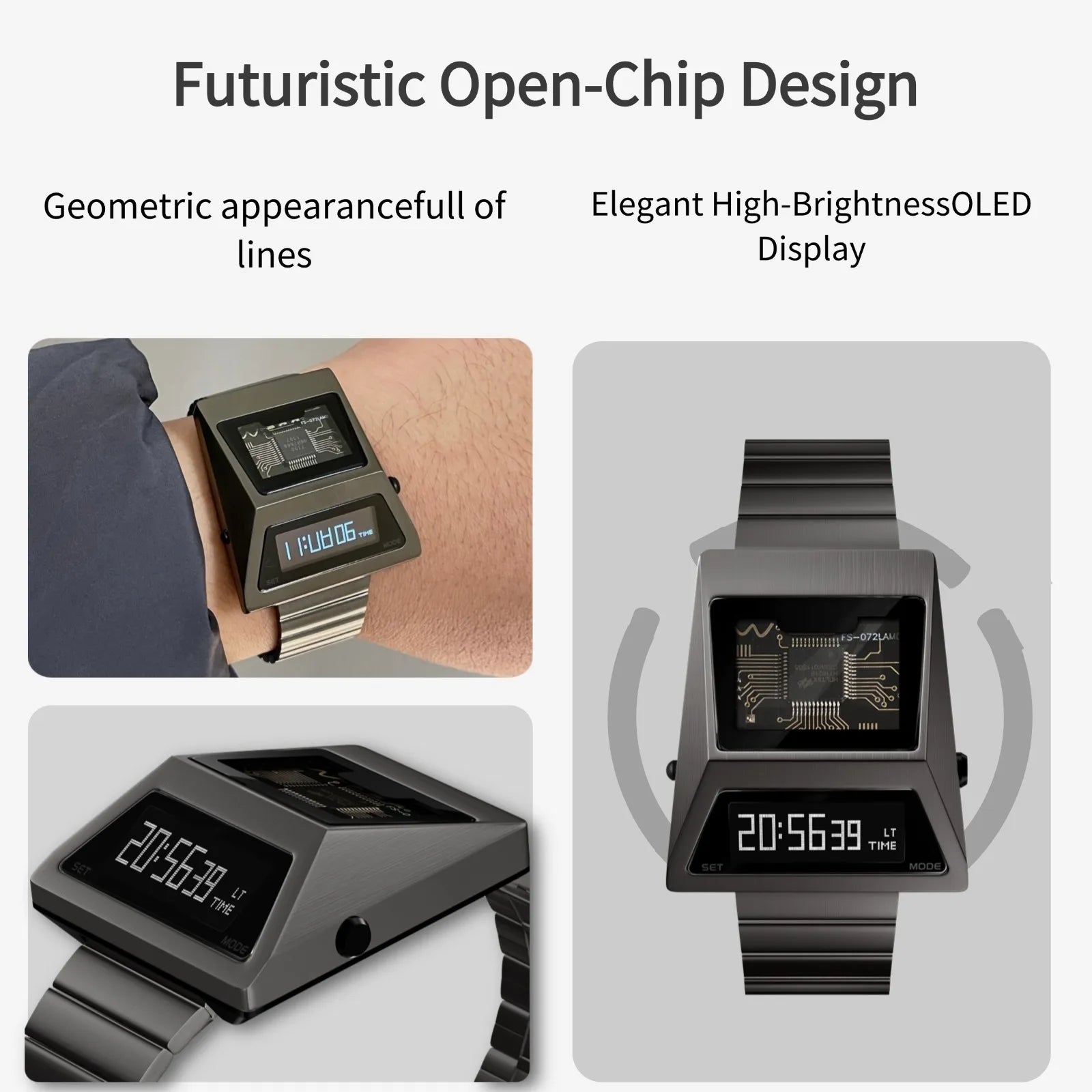BENLYDESIGN-CYBER TANK /SOLAR/CYBERPUNKS-SS WRIST WATCH 3000-C - REQUIRED PRE-ORDER CHAT WITH US ON WEB