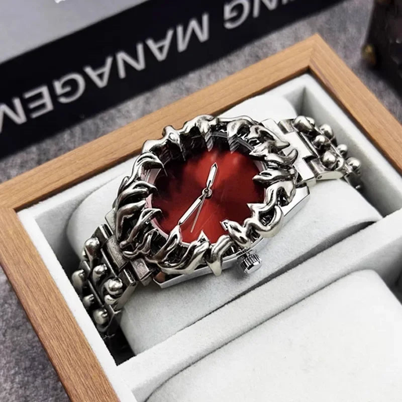 heterosexual claw watch alabaster style retro Y2K special shaped advanced ins niche watches