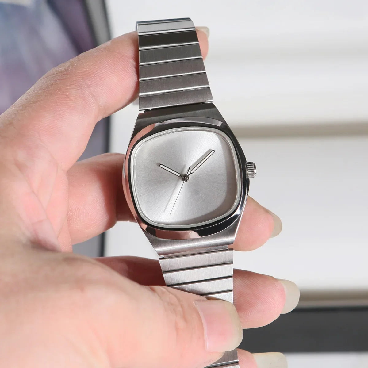 Couple Watch for Men Women Reloj Mujer Man Quartz Wristwatch Male Luxury Black Sliver Color Vintage Ladies Stainless Steel Clock