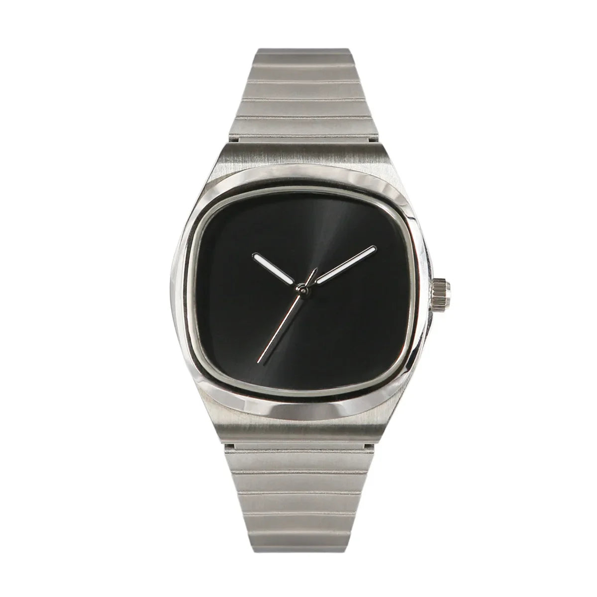 Couple Watch for Men Women Reloj Mujer Man Quartz Wristwatch Male Luxury Black Sliver Color Vintage Ladies Stainless Steel Clock