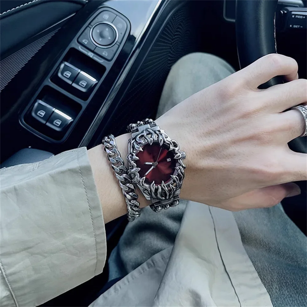 heterosexual claw watch alabaster style retro Y2K special shaped advanced ins niche watches