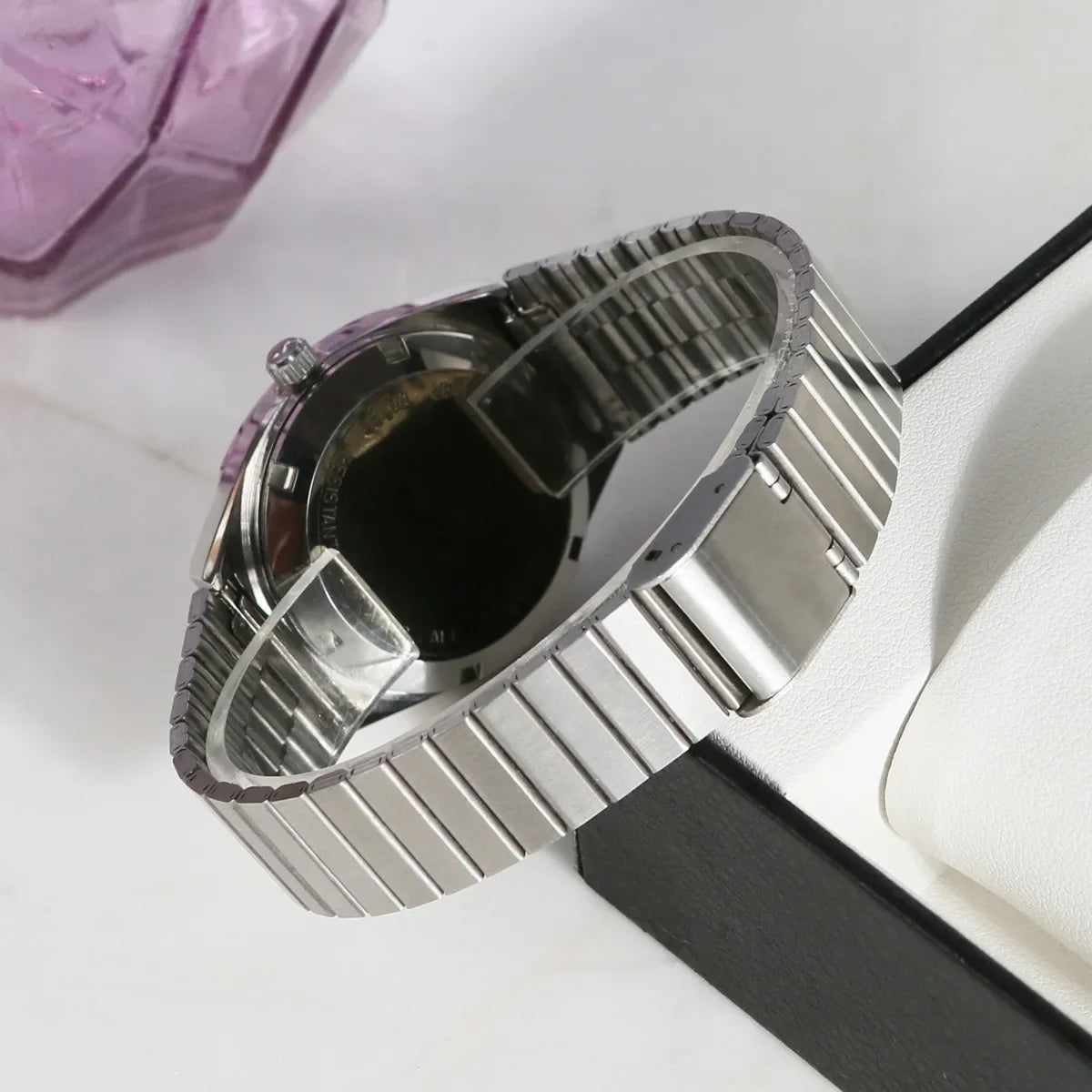 Couple Watch for Men Women Reloj Mujer Man Quartz Wristwatch Male Luxury Black Sliver Color Vintage Ladies Stainless Steel Clock