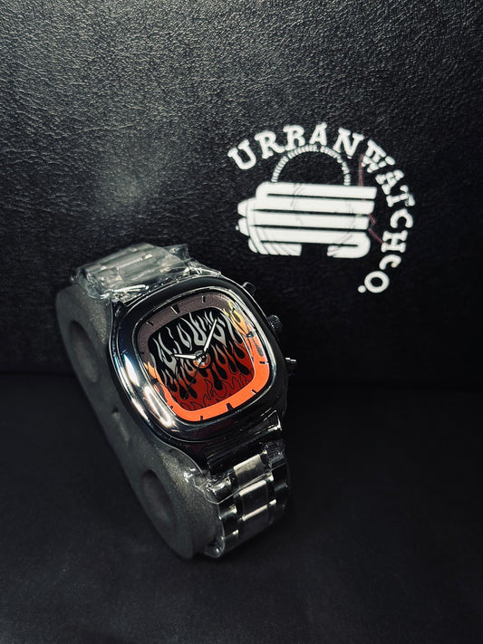 The Flame Dial Watch - Square Dial