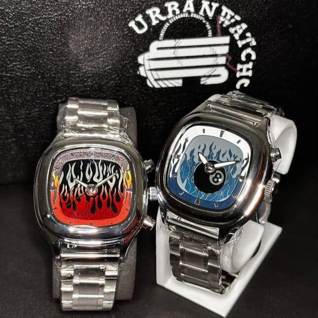The Flame Dial Watch - Square Dial