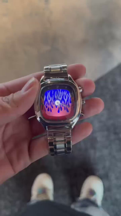 The Flame Dial Watch - Square Dial